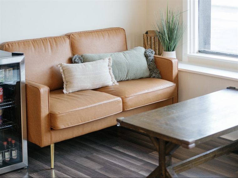 The waiting area at ELAN + elle hair co.